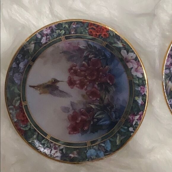 The Bradford Exchange Lena Liu hummingbird Mini Floral Numbered & Signed Plates - Picture 14 of 16